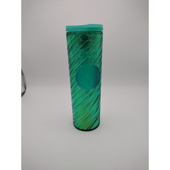 Starbucks Other - Starbucks 2022 Teal Emerald Green Iridescent Swirl 16oz Cold Cup Tumbler Lid